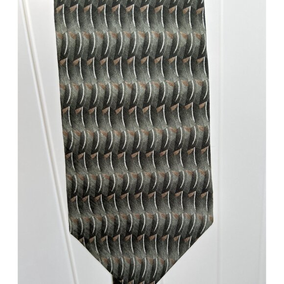 Men Silk Ties Set Of 3 - Classic Stripes & Geometric Patterns - Picture 4 of 10